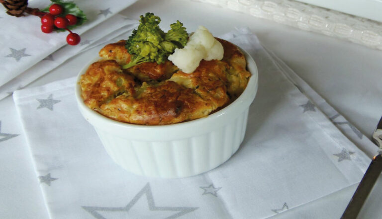 SOUFFLE DE BROCOLI VEGETARIANO